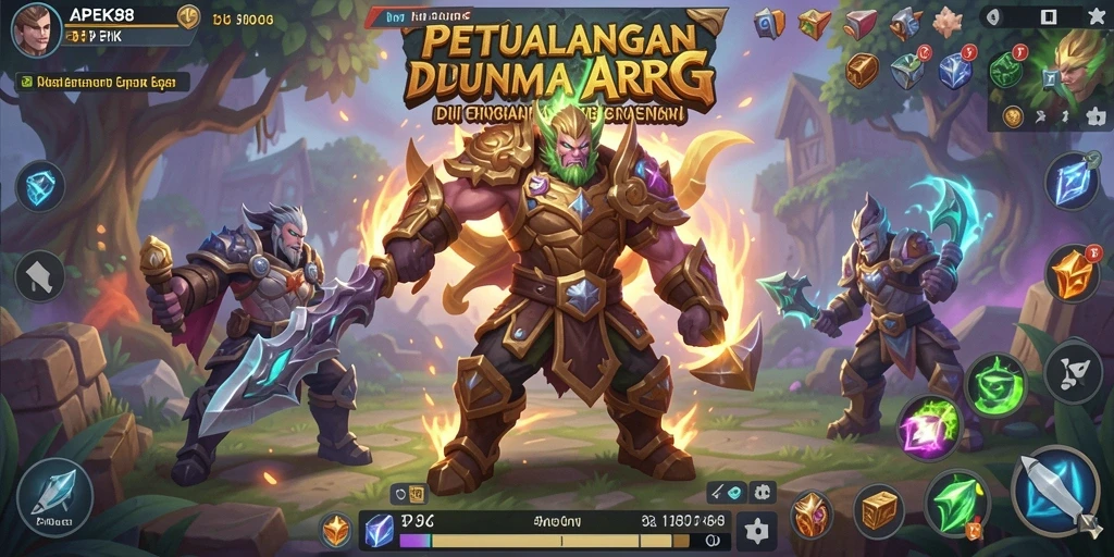 Tampilan gameplay menegangkan di dunia fantastis APEK88.