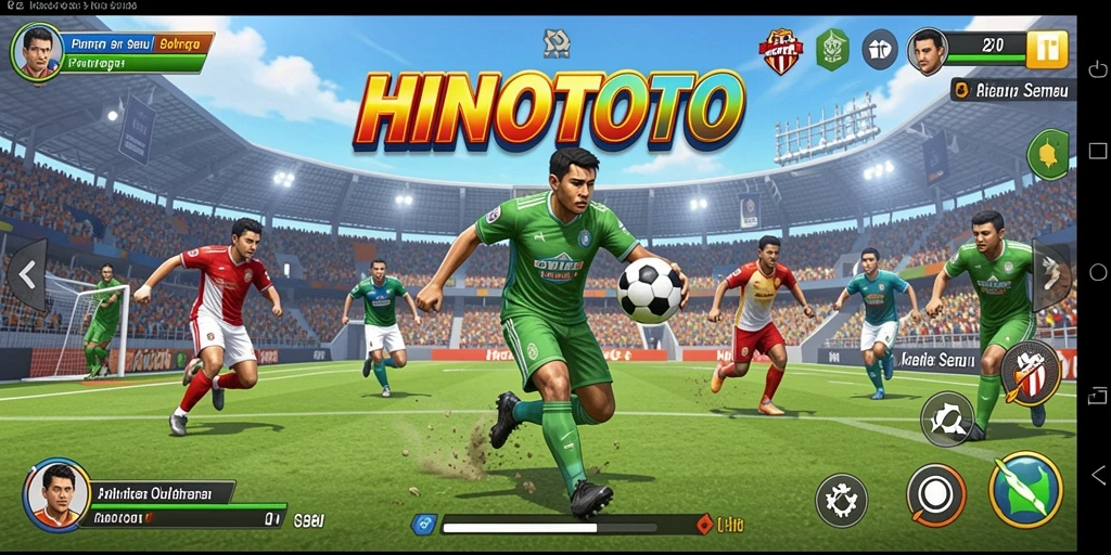 Screenshot menunjukkan pertandingan seru HINOTOTO dengan grafis yang menarik.