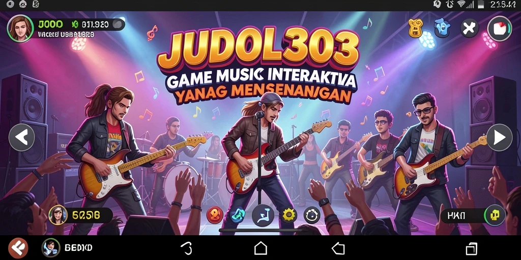 Tampilan gameplay menyenangkan dari JUDOL303 dengan berbagai lagu.