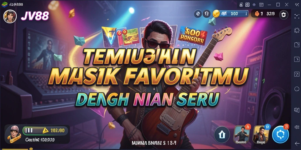 Screenshot JV88 menampilkan gameplay seru dengan interaksi musik.