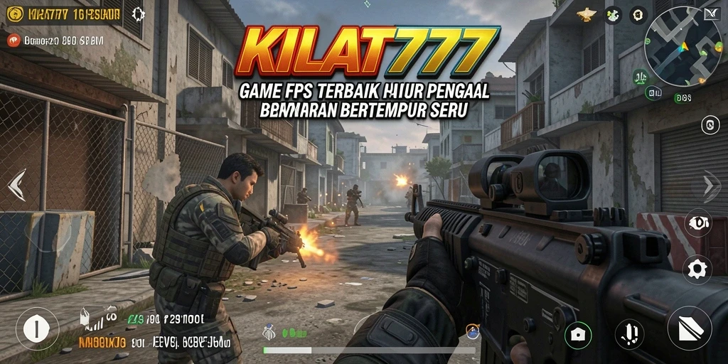 Tampilan menarik dari gameplay intens KILAT777 dalam pertempuran FPS.