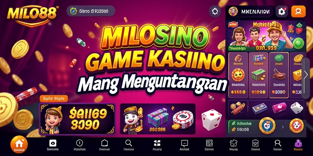 Tampilan gameplay menarik di aplikasi Kasino MILO88.
