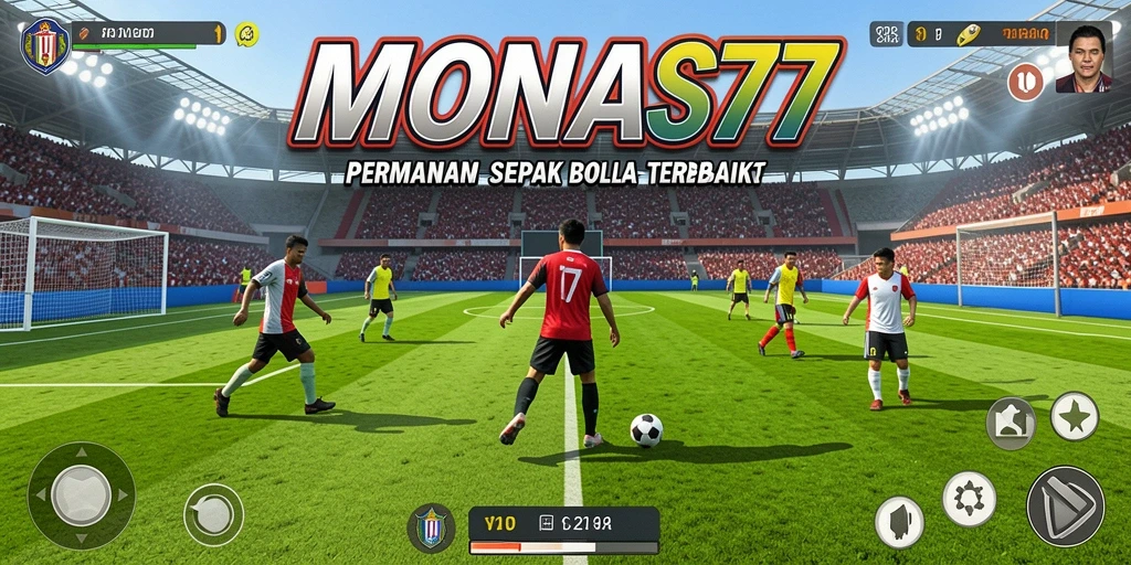 Tampilan menarik dari gameplay MONAS77 yang penuh aksi sepak bola.