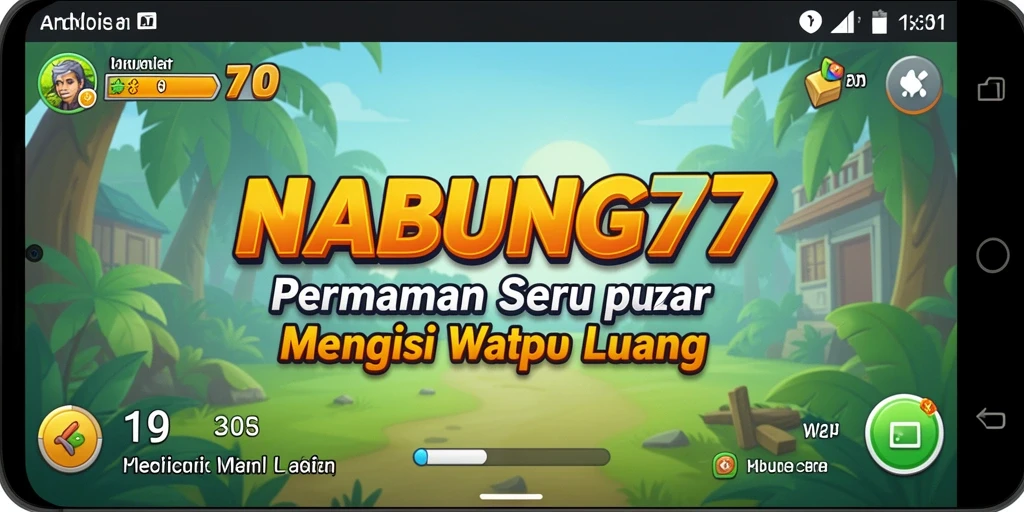 Tampilan gameplay NABUNG77 yang menyenangkan dan penuh warna.
