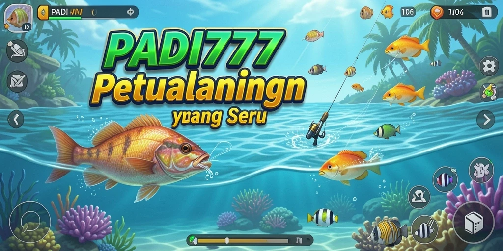 Screenshot gameplay PADI777 menampilkan aksi memancing yang mendebarkan.