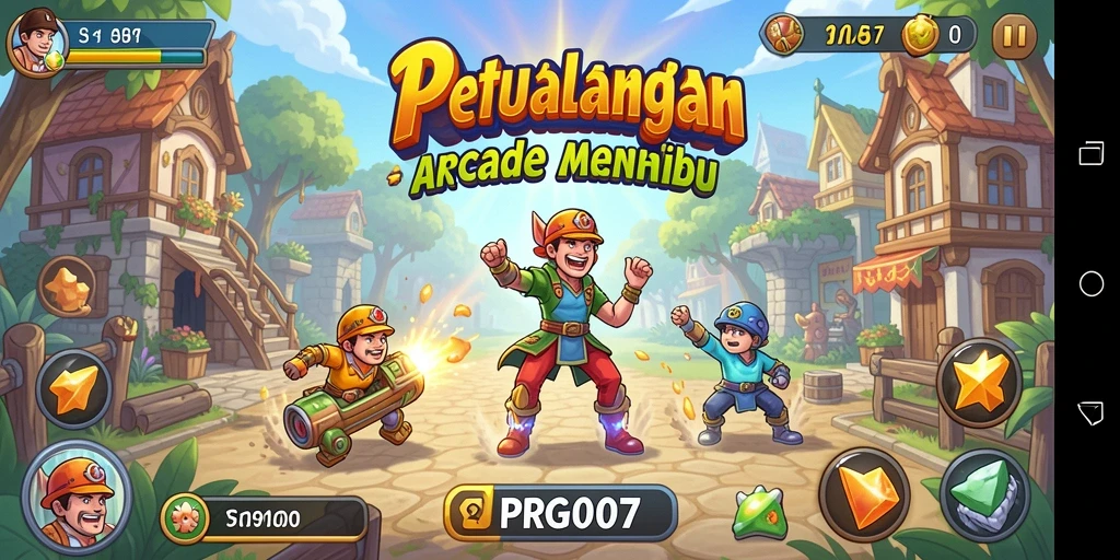 Tampilan gameplay seru dan penuh tantangan di PRG007.