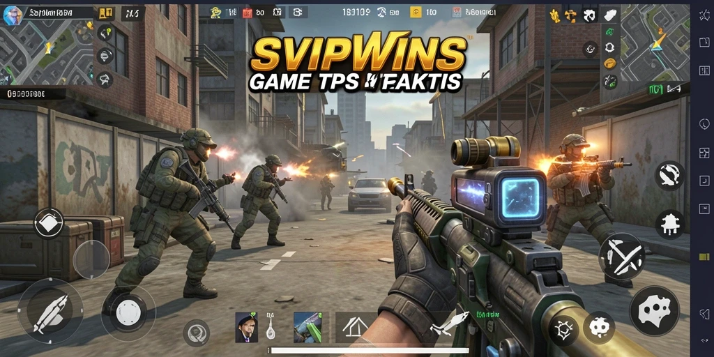 Screenshot menunjukkan aksi mendebarkan dalam SVIPWINS saat bermain TPS.