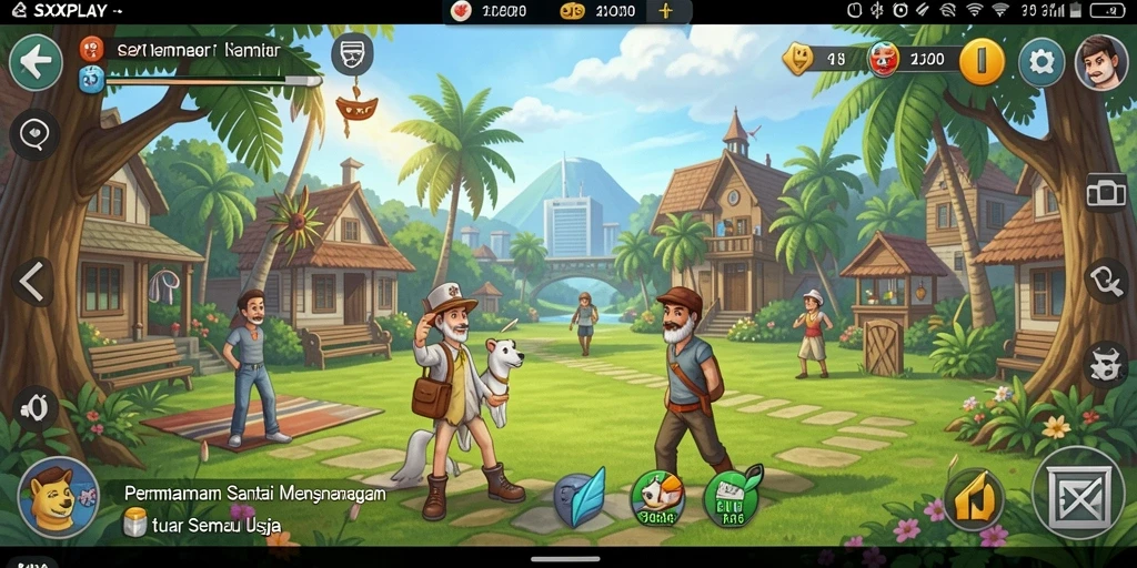Screenshot utama SXXPLAY menunjukkan gameplay yang santai dan menyenangkan.